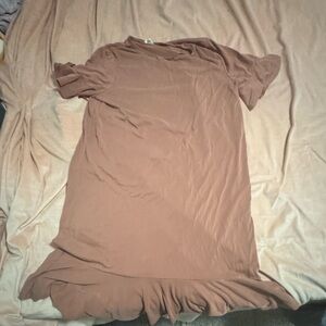 Emberley Terracotta Ruffle Hem Cotton Dress – Size Large